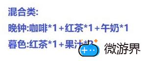 《原神》曲生酌微梦混合类配方大全(《原神》曲生酌微梦混合类配方大全)