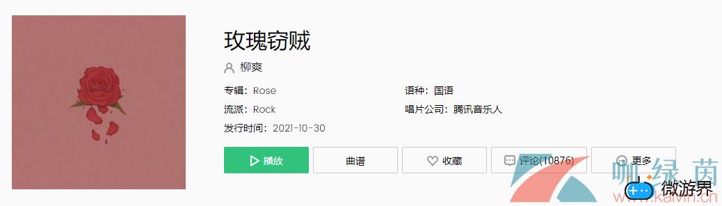 《抖音》玫瑰窃贼歌曲介绍分享(抖音玫瑰的歌)