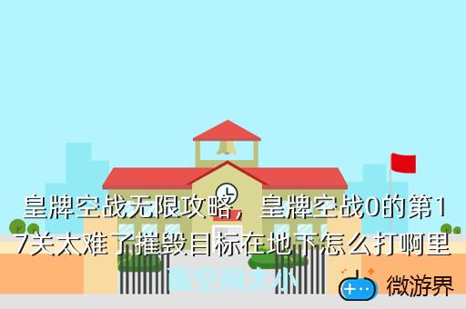 皇牌空战无限攻略，皇牌空战0的第17关太难了摧毁目标在地下怎么打啊里面空间太小