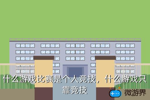 什么游戏比赛是个人竞技，什么游戏比赛是个人竞技赛