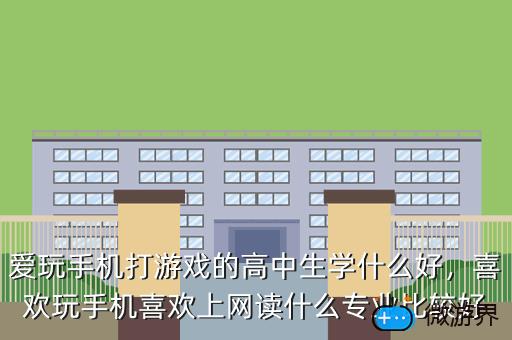 爱玩手机打游戏的高中生学什么好，爱玩手机打游戏的高中生学什么好玩