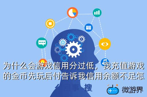为什么会游戏信用分过低，我充值游戏的金币先玩后付告诉我信用余额不足怎么回事  搜