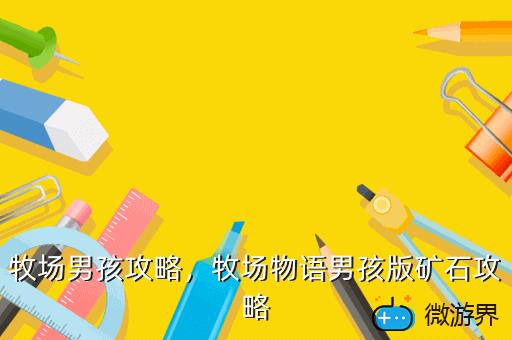 牧场男孩攻略，牧场物语男孩全部攻略