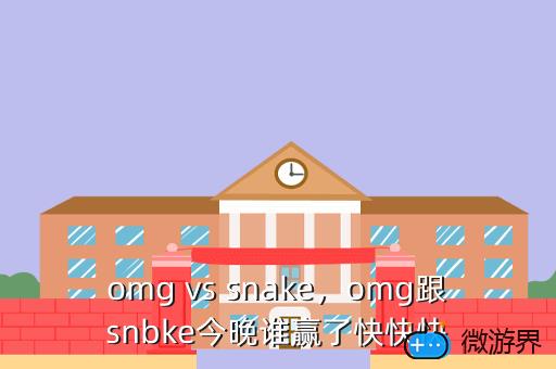 omg vs snake，omg跟snbke今晚谁赢了快快快