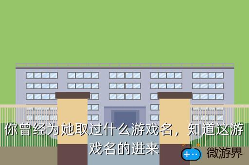 你曾经为她取过什么游戏名，知道这游戏名的进来