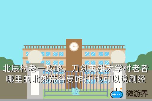 北辰村老一攻略，刀剑英雄太学村老者哪里的北郊荒谷要咋打 也可以说刷经验