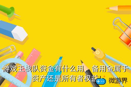 游戏王战队资金有什么用，备用金属于资产还是所有者权益