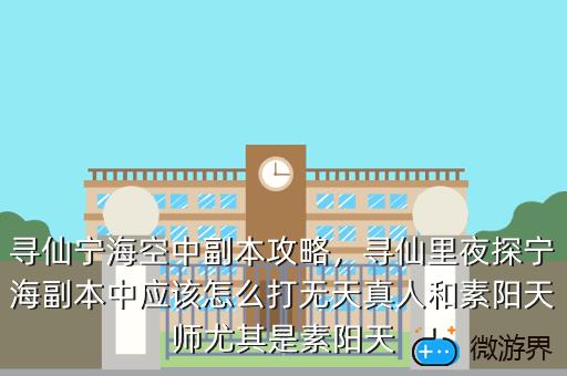 寻仙宁海空中副本攻略，寻仙里夜探宁海副本中应该怎么打无天真人和素阳天师尤其是素阳天