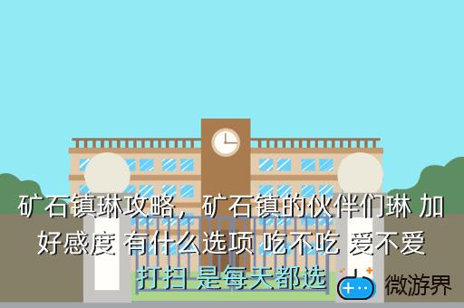 矿石镇琳攻略，矿石镇的伙伴们琳 加好感度 有什么选项 吃不吃 爱不爱打扫 是每天都选