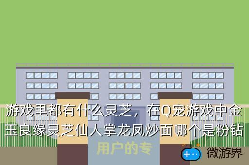 游戏里都有什么灵芝，在Q宠游戏中金玉良缘灵芝仙人掌龙凤炒面哪个是粉钻用户的专