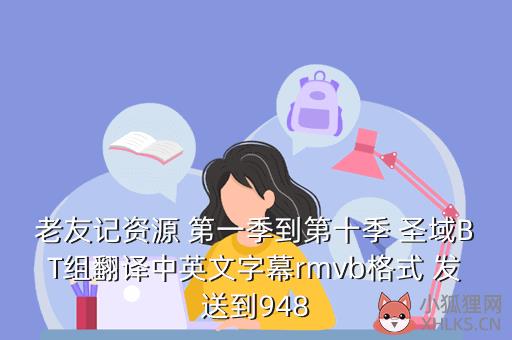 老友记资源 第一季到第十季 圣域BT组翻译中英文字幕rmvb格式 发送到948