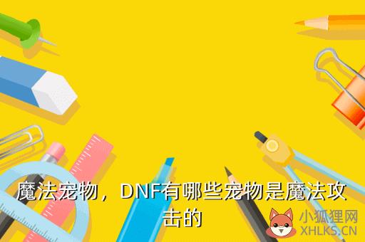 魔法宠物，DNF有哪些宠物是魔法攻击的