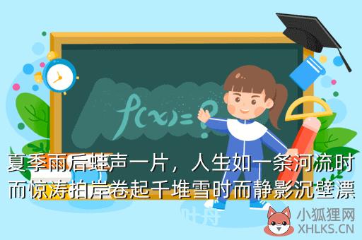 夏季雨后蛙声一片，夏季雨后蛙声一片除了肺之外