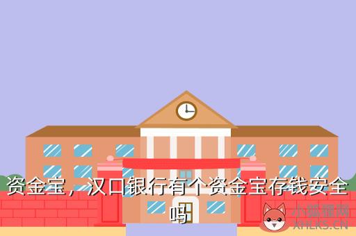 资金宝，汉口银行有个资金宝存钱安全吗