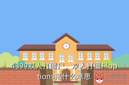 4399双人打僵尸，双人打僵尸options是什么意思
