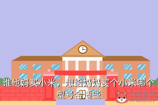 谁他妈买小米，想给妈妈买个小米哪个型号合适些