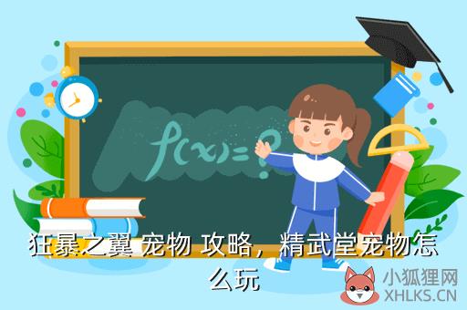 狂暴之翼 宠物 攻略，精武堂宠物怎么玩