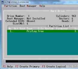 硬盘分区工具(SmartFDISK)V2.05中文版