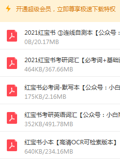 红宝书2021词汇电子版PDF