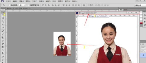 photoshop8.0怎么制作一寸照片