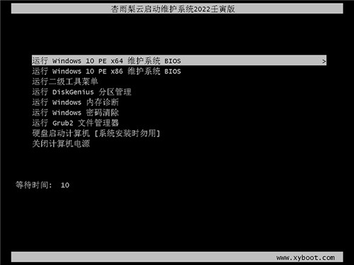 杏雨梨云U盘系统2022壬寅版功能特点