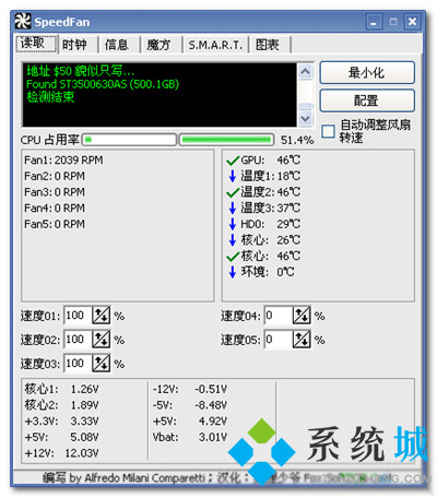 SpeedFan  CPU风扇调速下载