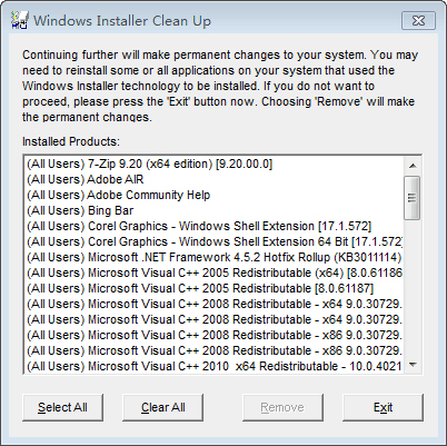 windowsinstallercleanup