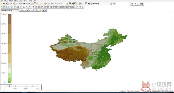 globalmapper17设置高程渲染颜色1