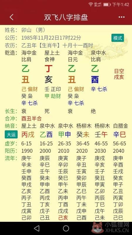 双飞八字排盘