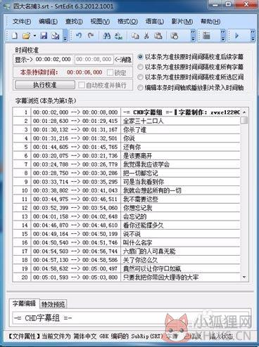 SrtEdit V6.3.2012.1001官方版