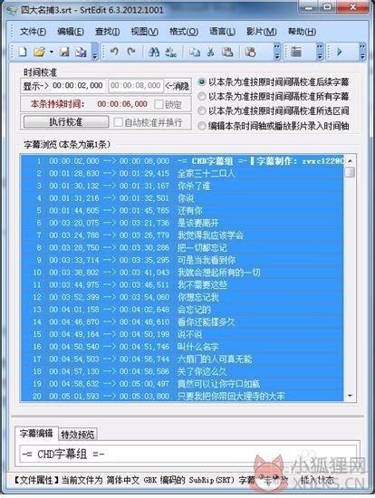SrtEdit V6.3.2012.1001官方版