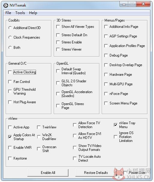 NVTweak(N卡调节工具) V1.5.2 绿色英文版