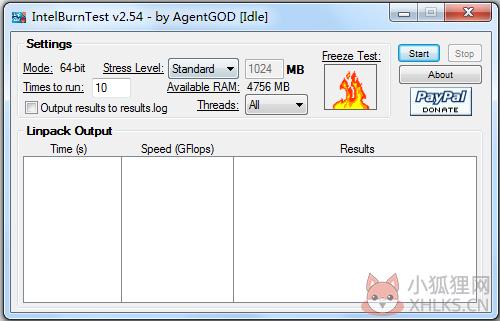 IntelBurnTest(拷机软件) V2.54 英文绿色版