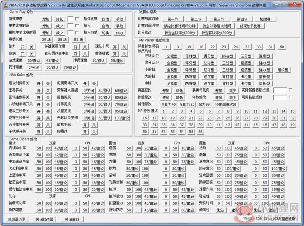 NBA2k10全能修改器 V3.0 绿色版
