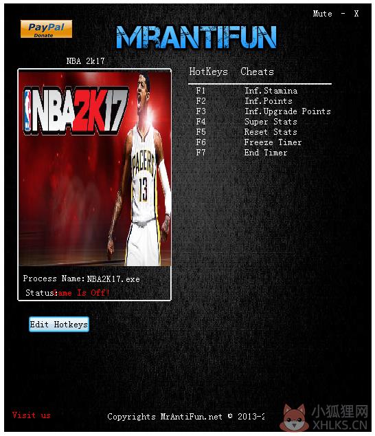 NBA2K17七项修改器 V1.0 绿色版 NBA2K17七项修改器 V1.0 绿色版