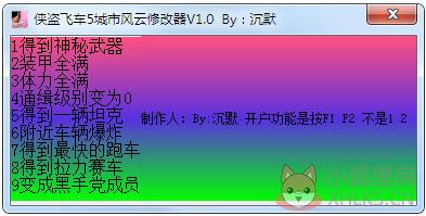 侠盗飞车5城市风云修改器 V1.0 绿色版