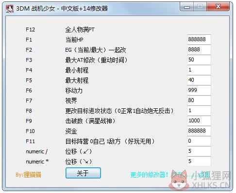 机战少女修改器(3DM 战机少女) V1.0 中文绿色版