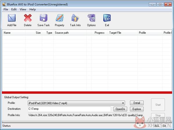 Bluefox AVI to iPod Converter(AVI转iPod视频转换器) V3.01 正式版