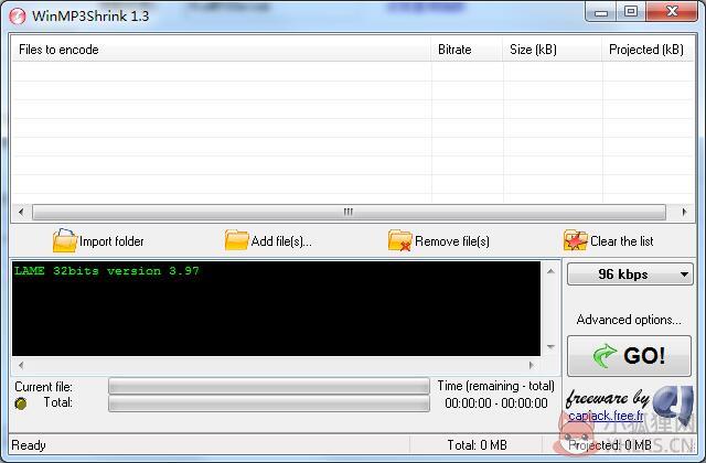WinMP3Shrink(mp3压缩器) V1.3 绿色英文版