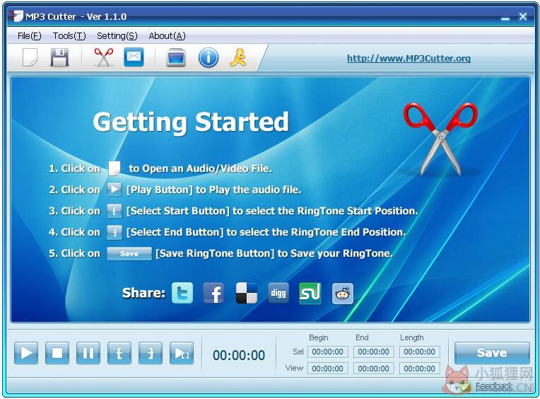 MP3 Cutter（mp3剪辑软件） V1.1.0 英文绿色版