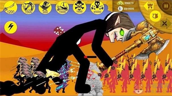 火柴人战争1000000金钱999人